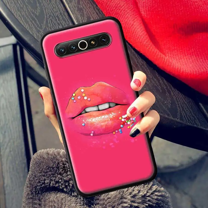 

Sexy Girl Red Lips Kiss Silicon Phone Case for Meizu 16 16th 16s Pro Fundas Meizu 16T 16Xs 17Pro M6 Soft TPU Cover Back Coque