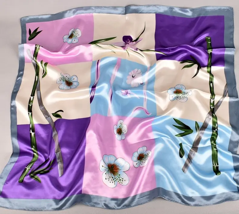 2019 весенне-летние шарфы Женская шаль Дамский элегантный шелковый шарф с цепочкой