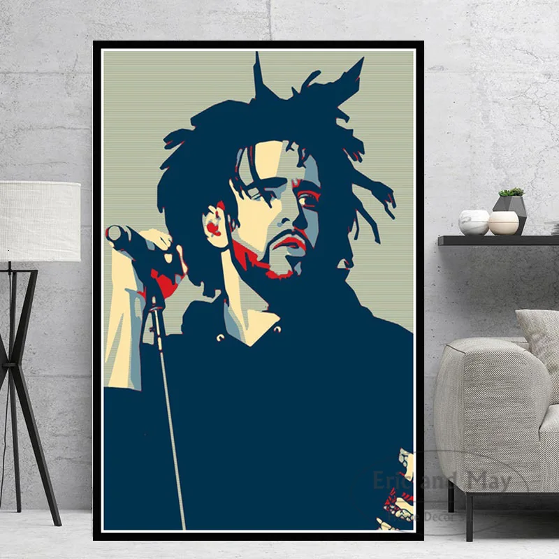 Современная картина маслом как можно скорее Рокки 2pac Тупак J cole США звезды рэпера