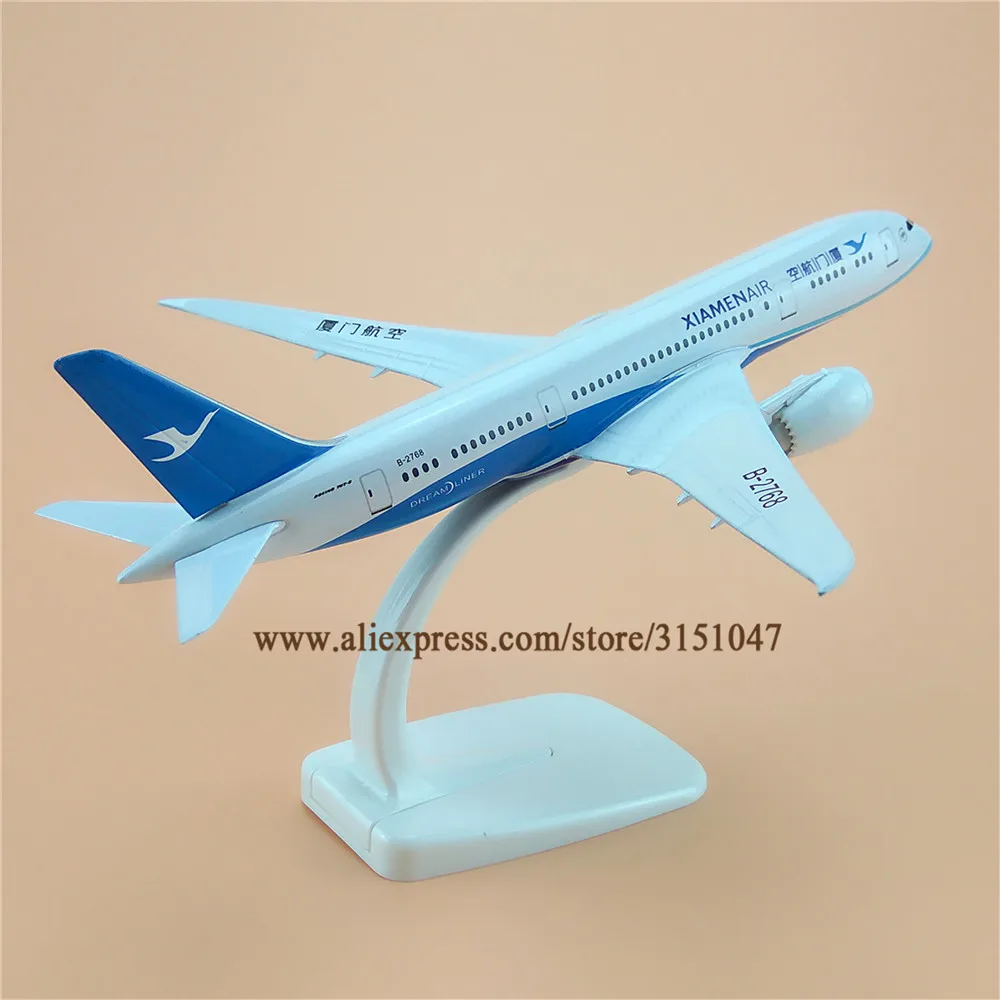Модель самолета авиакомпании Xiamen Air модель из металлического сплава 20