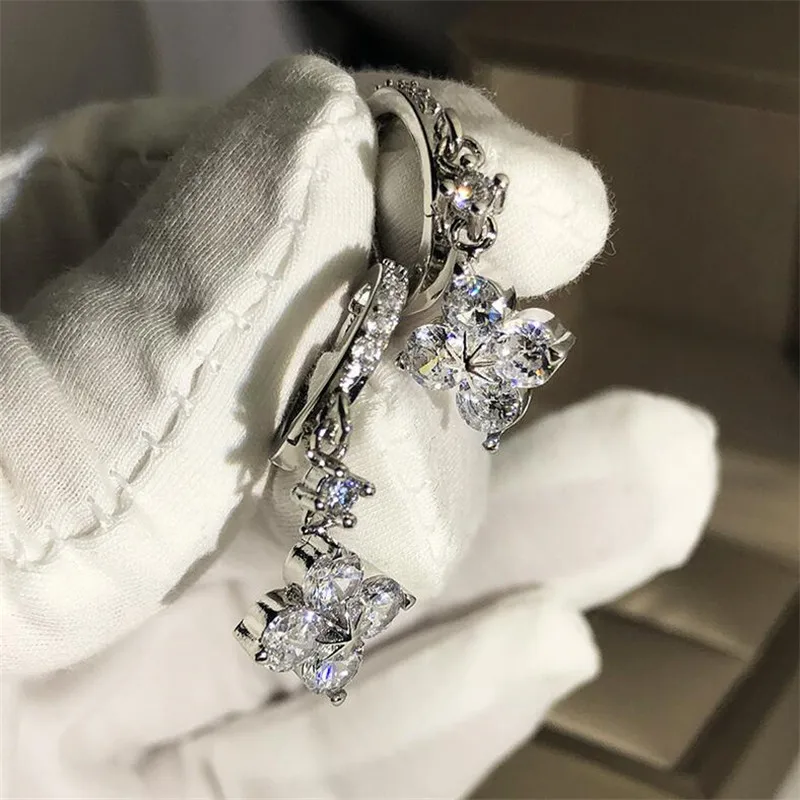 Женские свадебные серьги с подвесками Choucong корейское ювелирное изделие из