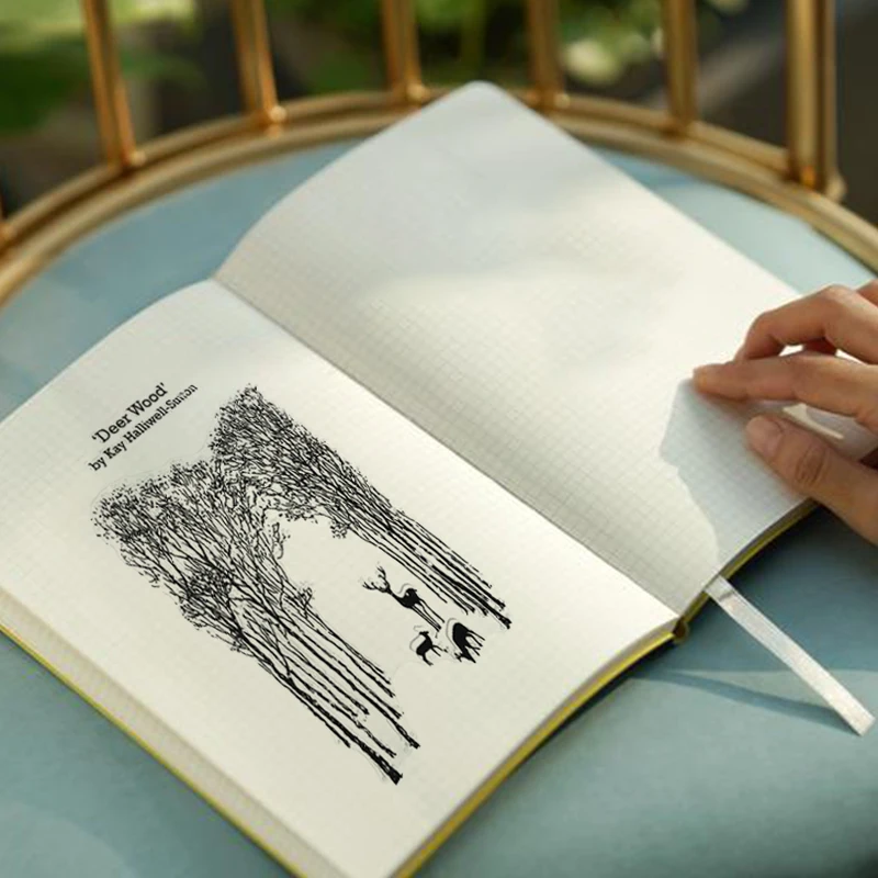 Прозрачный силиконовый штамп Рождественская олень деревья тема сцены резиновый