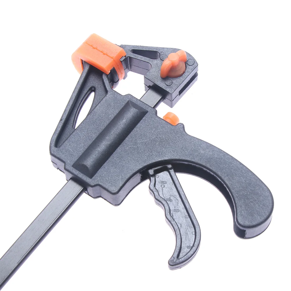 

1pc 4inch Wood Working Bar F Clamp Grip Ratchet Release Squeeze Diy Hand Helper Wood Bar Clamp Clip Kit
