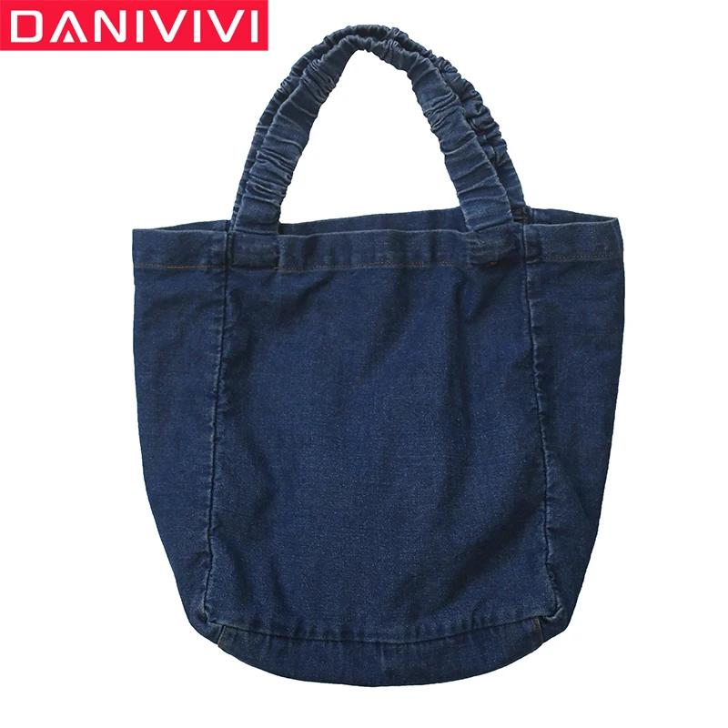 

Women Denim Handbags Designer Ladies Denim Blue Shoulder Bags Tote High Quality Large Capacity Handbags for Women 2020