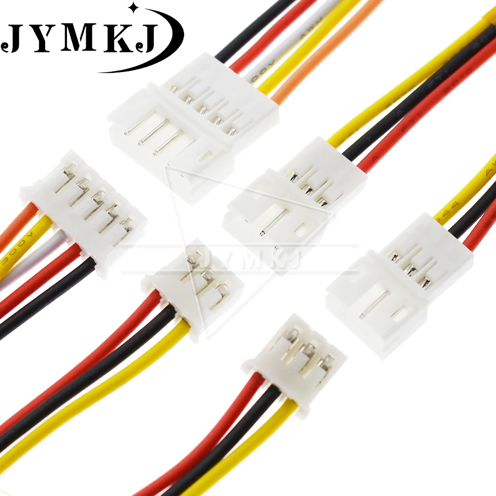 Новинка 5 комплектов/10 шт. Micro JST PH 2,0 2P 3P 4P 5P 6PIN штекер с проводными кабелями 200 мм