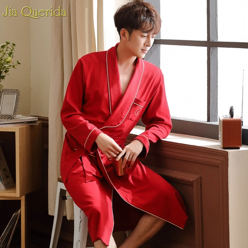 Халат кимоно мужской с длинными рукавами 100% хлопок|Халаты| |