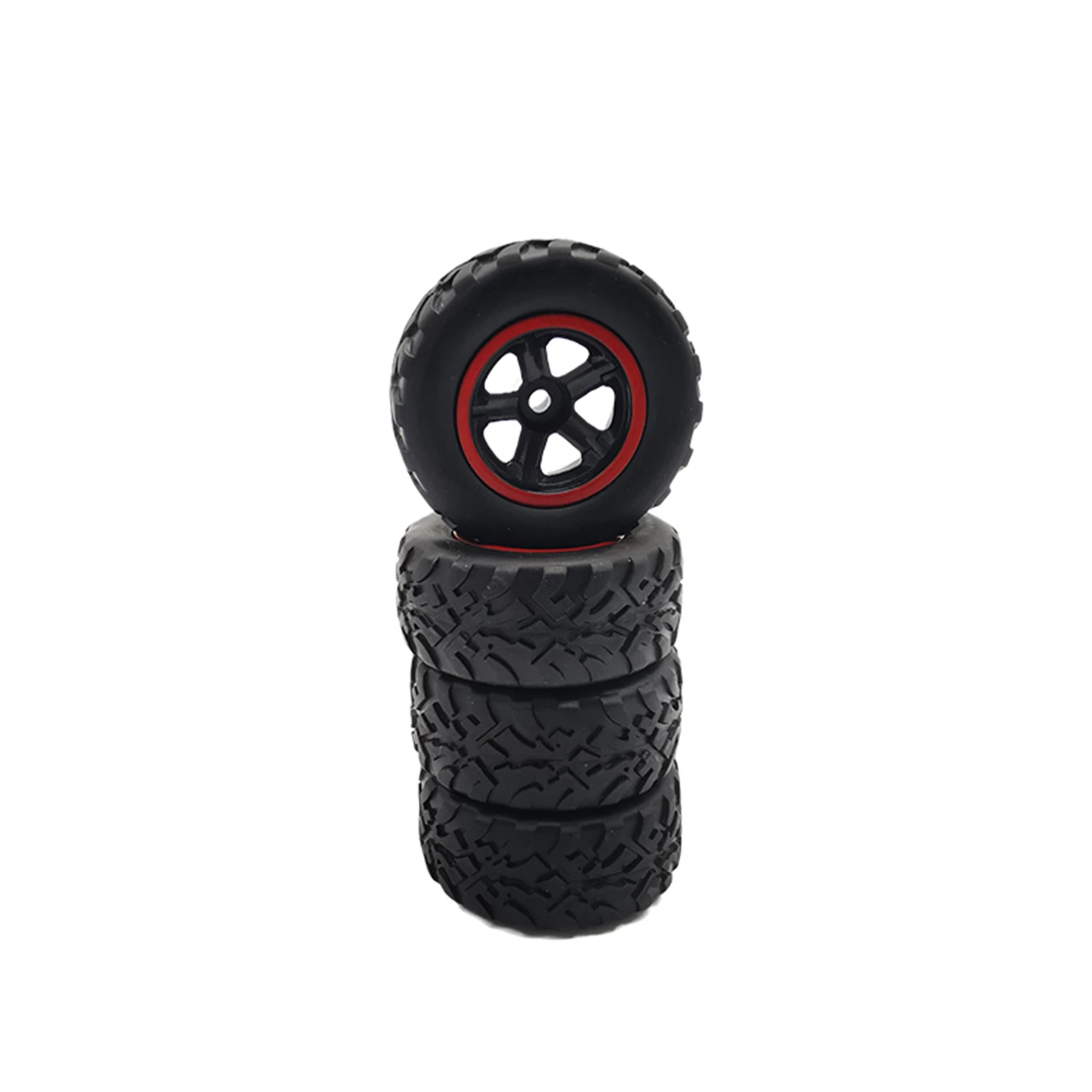 

Upper Lower Swing Arm Steering Cup Knuckle Hex Adapter Set Accessories with 4Pcs Tires Tyre Wheel Upgrade Accessories