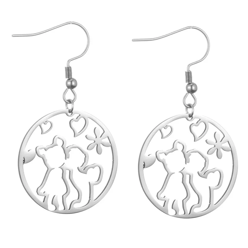 Индивидуальные серьги с рисунком персонализированные из нержавеющей стали