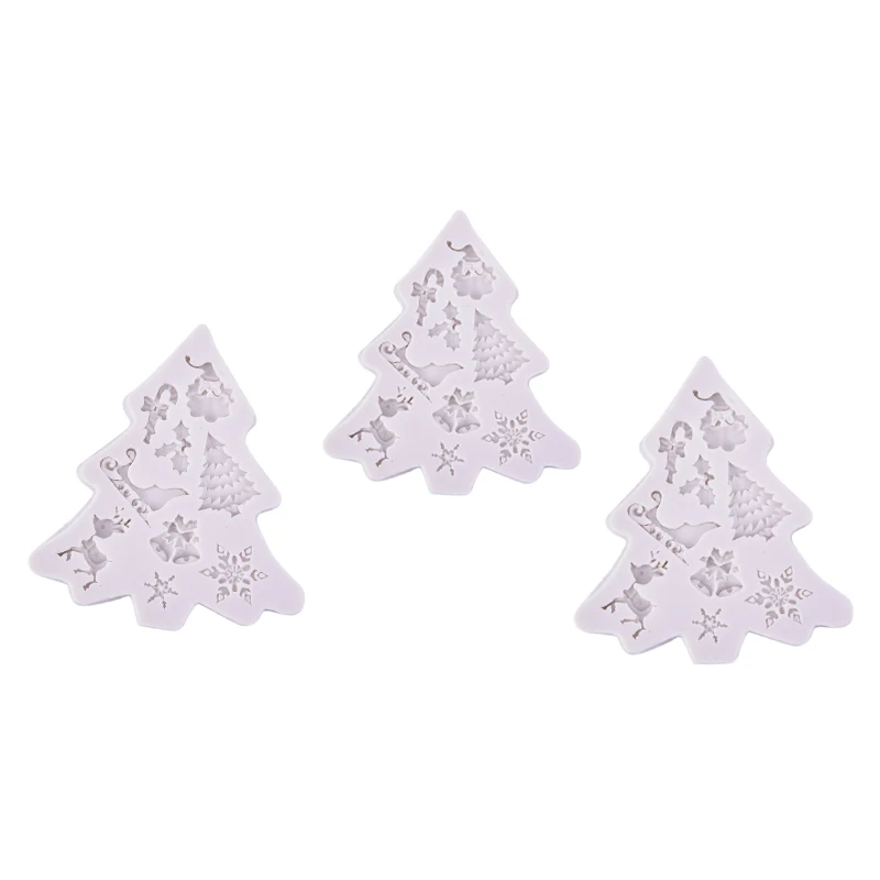 3D формы для тортов Пищевая силиконовая Рождественская елка олень Санта Клаус