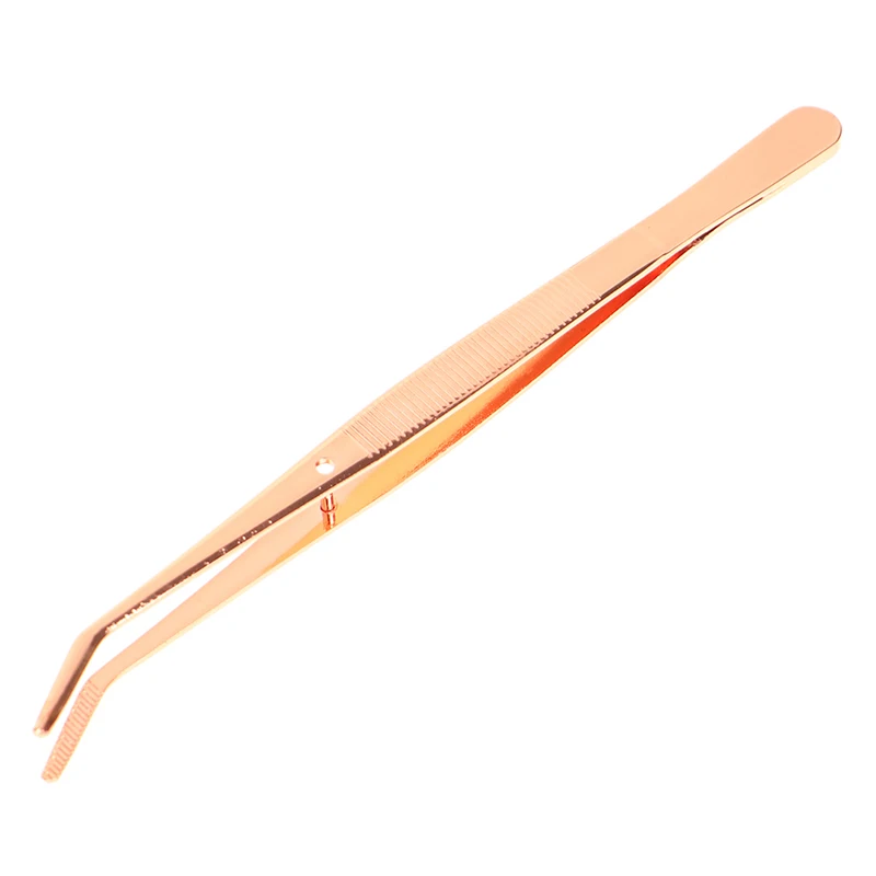 

Barbecue Food Tong Stainless Steel Straight Curved Tweezer Toothed Tweezer Home Medical Garden Kitchen BBQ Tool