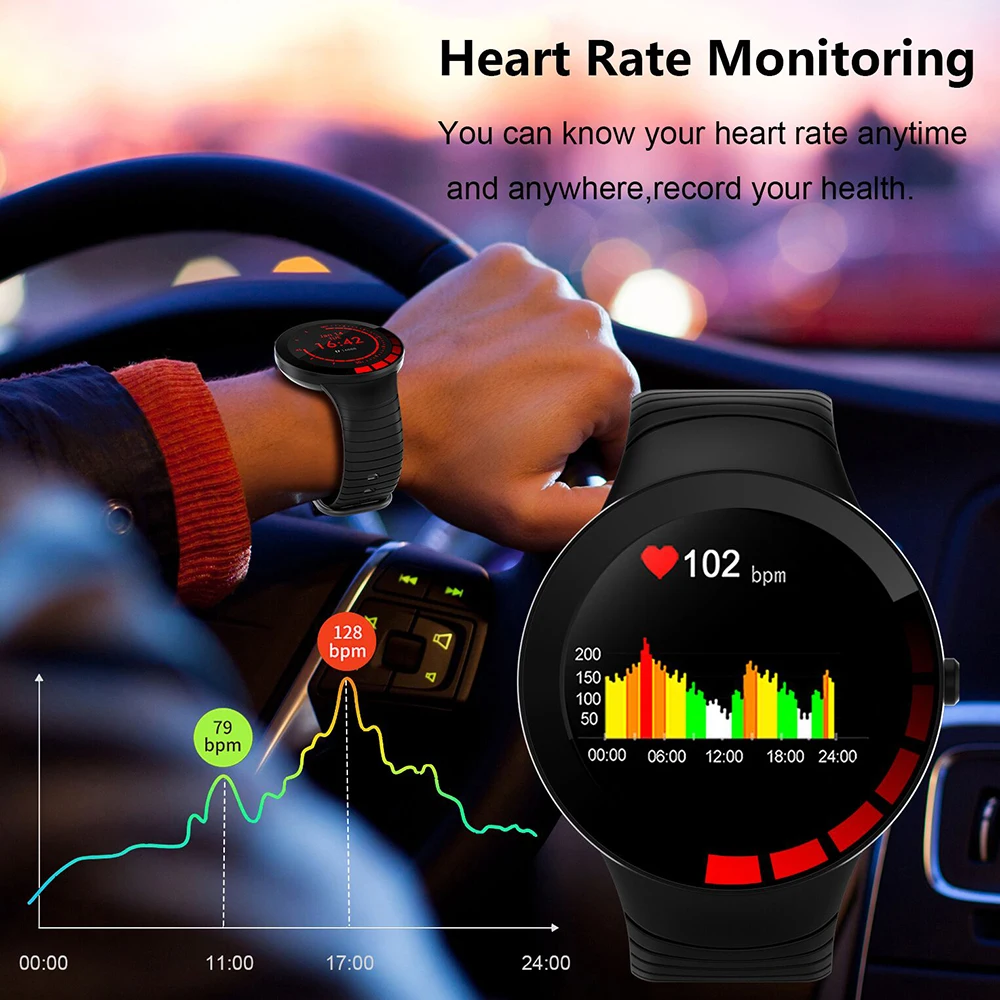 Best Smart Watch Men 2021 Full Touch IP68 Waterproof Bracelet Heart Rate Monitor Sleep Sport Smartwatch For IOS Android | Электроника