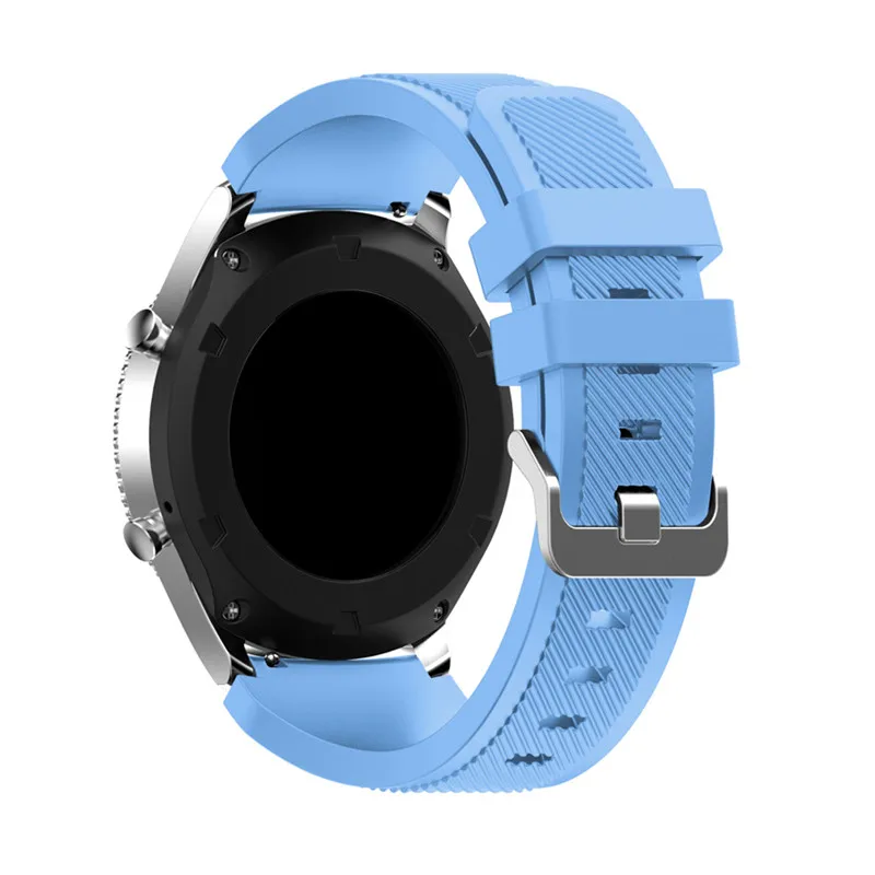 Light blue 13 Galaxy watch 46 мм 42 мм ремешок для samsung gear S3 Frontier band 20 мм 22 мм силиконовый ремешок для часов браслет huawei watch GT ремешок S3 - Цвет ремешка: Light blue 13