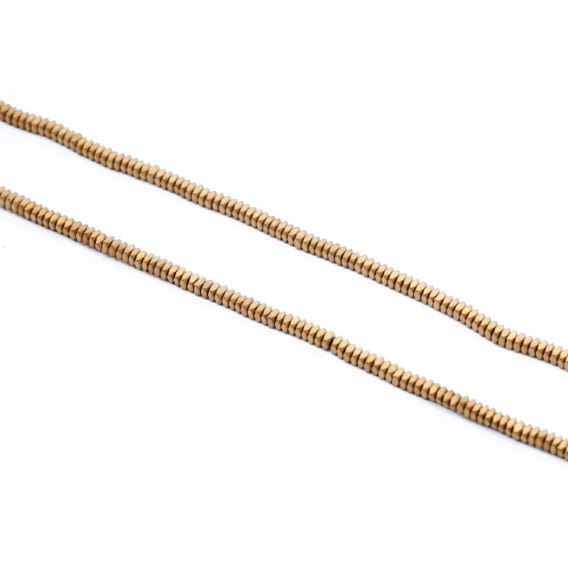 Красочные Квадратные Свободные бусины с покрытием из Натурального Гематита 2*2*1