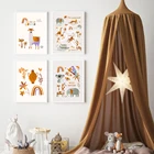 Постер в стиле бохо для детской комнаты с изображением альпака, животных, радуги, сафари, настенная Картина на холсте, настенные картины для детской комнаты, декор интерьера