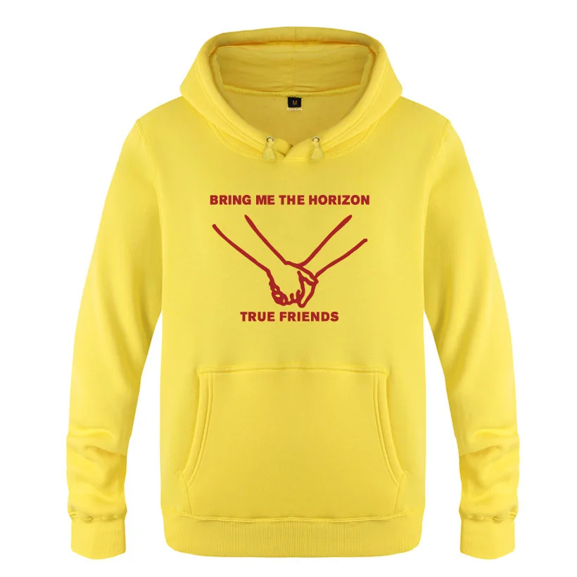 Мужские толстовки с капюшоном Music Rock BRING ME THE HORIZON TRUE FRIENDS Мужская Флисовая
