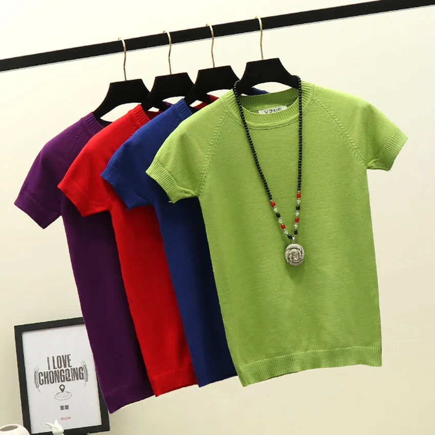 

Тонкая трикотажная белая футболка 5 цветов, женская футболка с коротким рукавом, женская летняя однотонная Повседневная футболка 2022, женская футболка, женская футболка