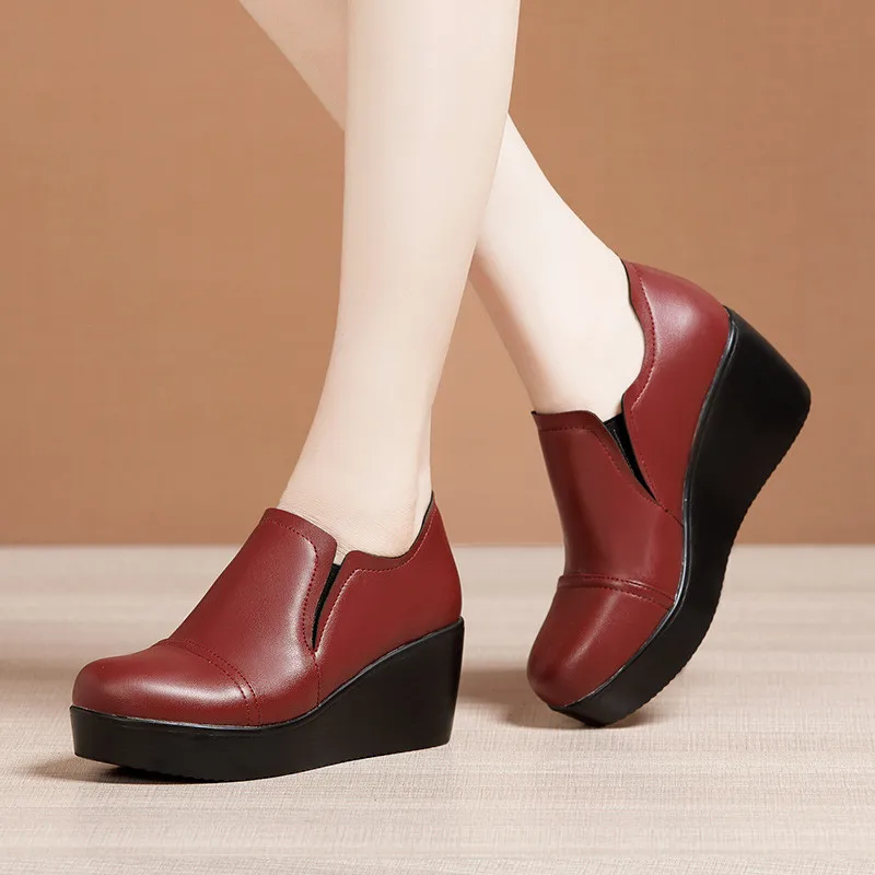 Leisure Female High Heels 2021 Winter Women Platform Snow Boots Casual Ankle Boots Ladies Plus Size Office Comfort Shoes Q0005