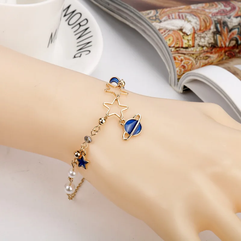 Модная Корейская звезда на Луну и Вселенная эмалированная планета имитация