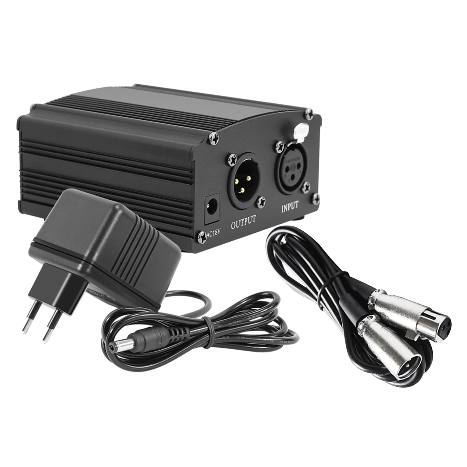 

48V Phantom Power Supply with Charging Cable for Microphone Device Equipment