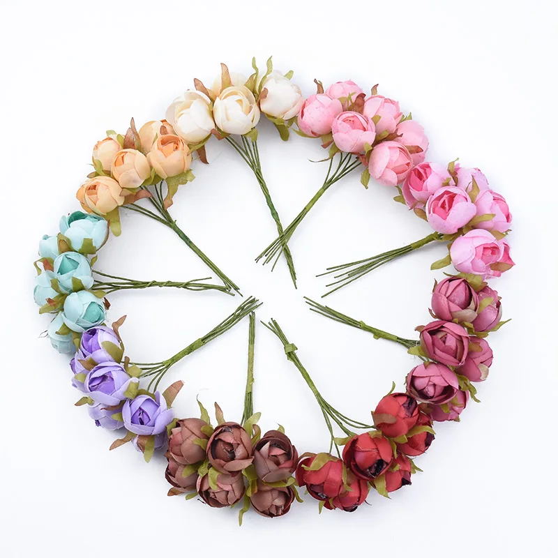 6 шт. декоративные свадебные цветы рождественские украшения для дома аксессуары