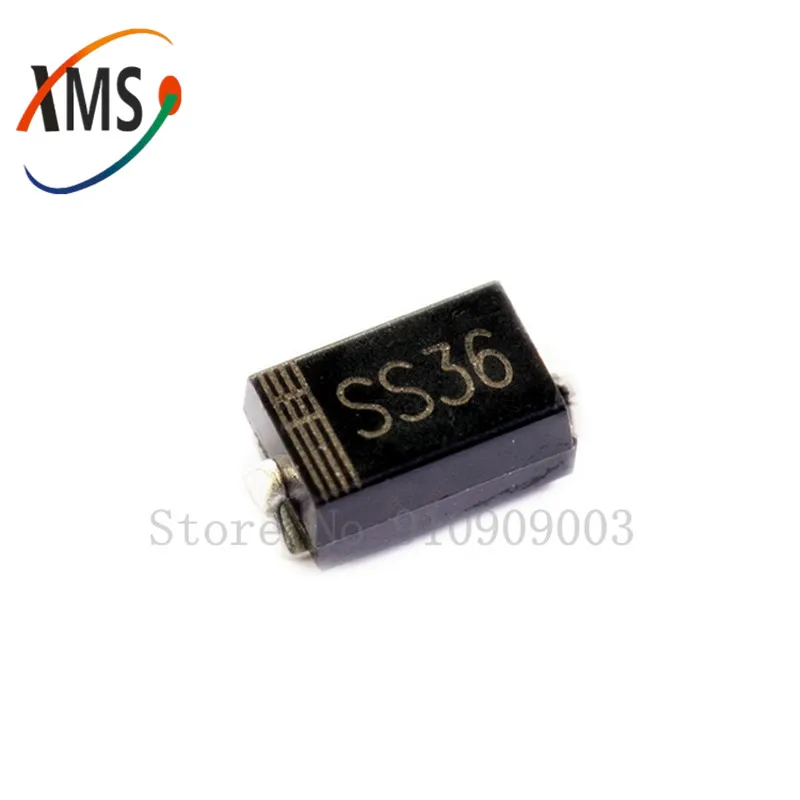 100 шт. SS36 30V 60A SMD SR360 DO-214AB Диод SMA SK36 | Электронные компоненты и принадлежности
