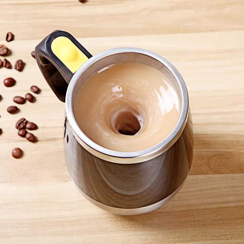 400ML Self Stirring Coffee Mug Automatic Mixing Cup for Milk Grain Lazy Electric Stainless Steel Magnetized | Дом и сад