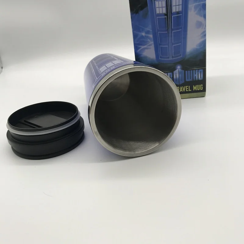 Удивительная дорожная кружка Doctor Who TARDIS объемом 16 унций пластиковая портативная