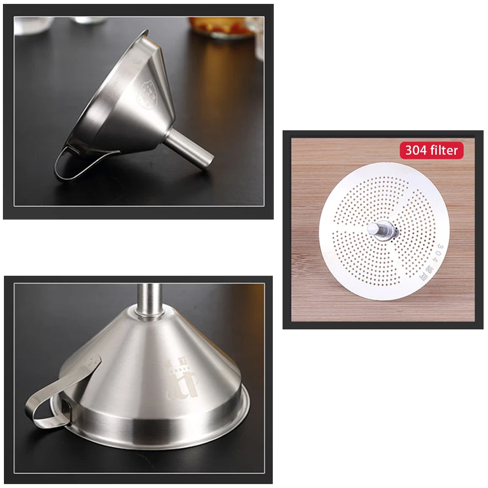 Воронка из нержавеющей стали для кухни металлическая воронка со съемным