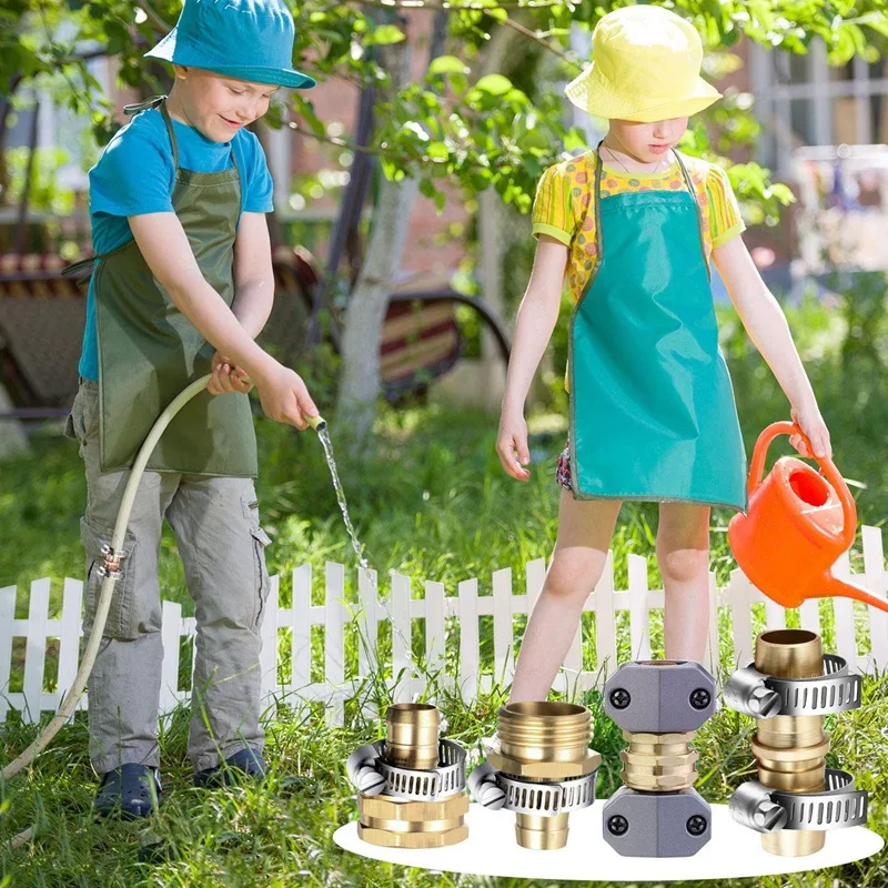 

Garden Hose Connector Hose Mender, Garden Repair Kit with Clamps, 12 Rubber Gaskets for 5/8inch and 3/4inchGarden Hose