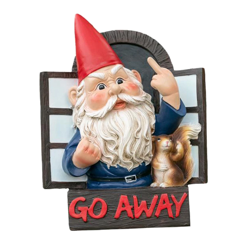 

Elf Out The Window Novelty Garden Accent Gnome Sculpture Statue Tree Hugger