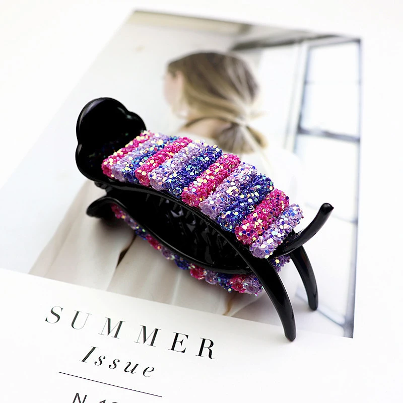

Candy Color Korean Rainbow Hair Clips Big Crabs For Ponytail Bun Hair Clamps Hairpin Accessories Fashion Headdress Gifts