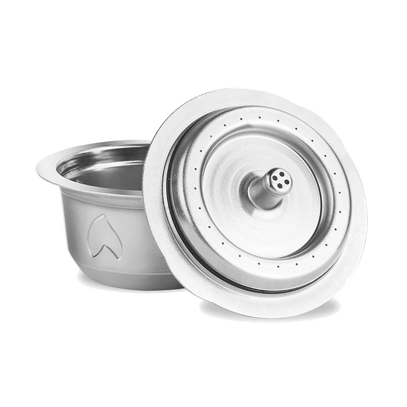 

Reusable Coffee Capsules and Coffee Tamper Stainless Steel Reusable Coffee Pod Coffee Espresso Refillable Coffee Pods