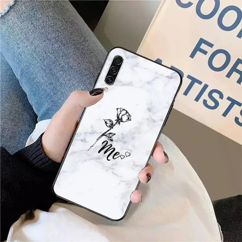 

MARBLE INITIALS NAME pattern Phone Case For Samsung galaxy A S note 10 7 8 9 20 30 31 40 50 51 70 71 21 s ultra plus