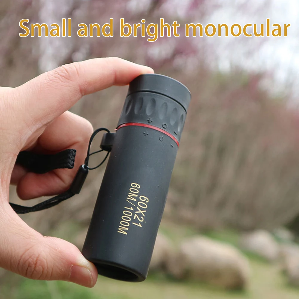 60x21 BAK4 Zoom Monocular Binoculars with Wrist Strap Mini Portable Telescope Optics Scope for Outdoor Camping Hunting | Инструменты