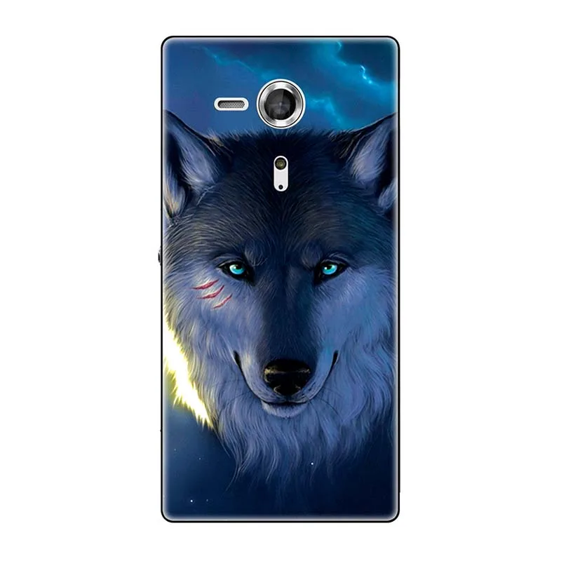 A40 Мягкие чехлы для sony Xperia SP M35 M35h M35C C5303 C5306 C5302 чехол с принтом(розы); волк милый чехол-крышка с узорами чехол для телефона чехол Fundas Para - Цвет: A40