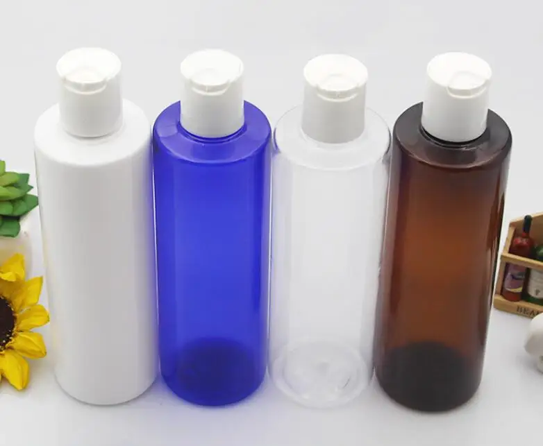 24 шт./лот 250 мл пустые пластиковые бутылки для шампуня с крышкой диска эфирные