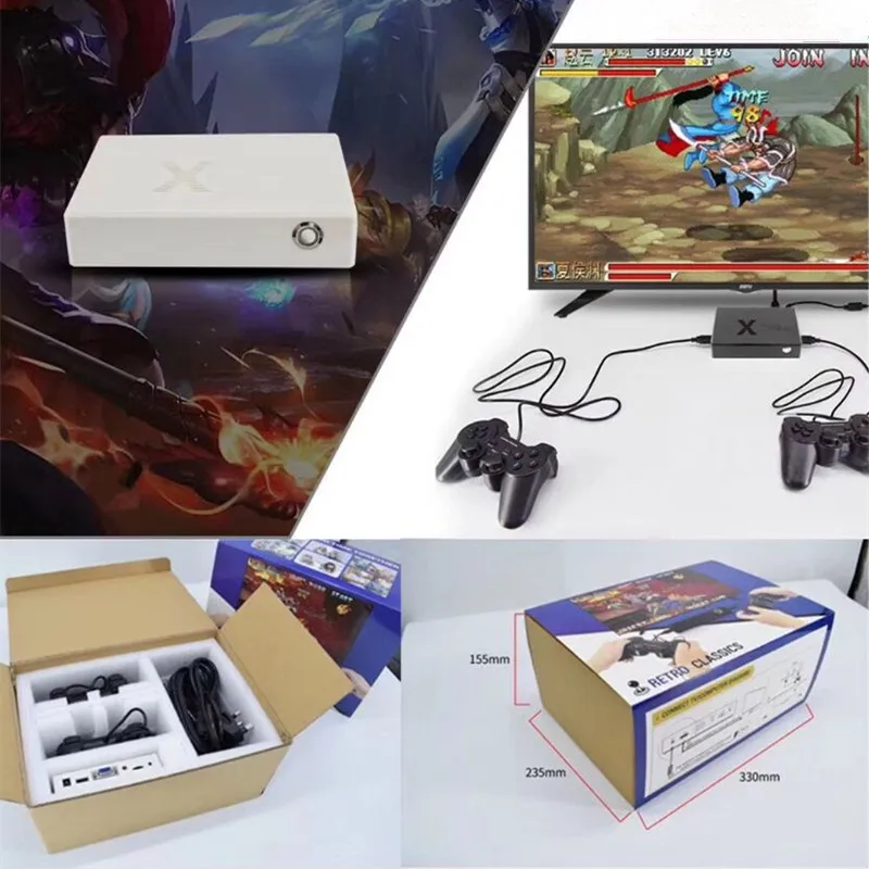 Новая версия ТВ игровой ящик встроенный в 1500/3100 большие аркадные игры HDMI/VGA выход беспроводной геймпад видео игровые консоли