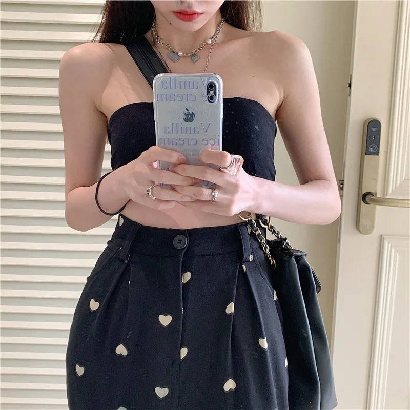 

TVOVVIN Woman Pants Print Love Button High Waist 2021 Summer Sweatpants Vintage Loose Korean Style Trousers Casual 0XGI