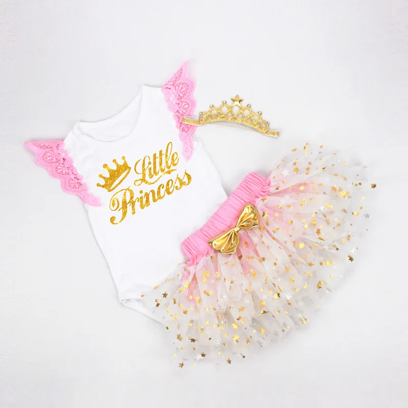 3 шт. детское Кружевное боди с надписью My 1st Christmas | Детская одежда и обувь