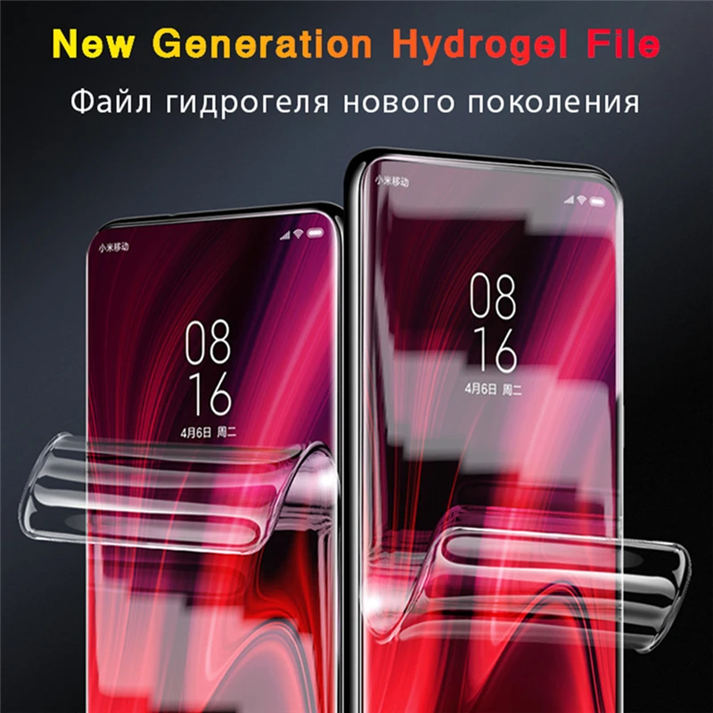 Защитная пленка 40D на весь экран для Xiaomi Redmi Note 7 8 5 6 Pro Гидрогелевая K20 7A 6A мягкая