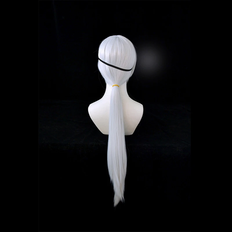 

Anime Chainsaw Man Quanxi Cosplay Wig 80cm Long Silver Gray Heat Resistant Synthetic Hair Halloween Party Role Play