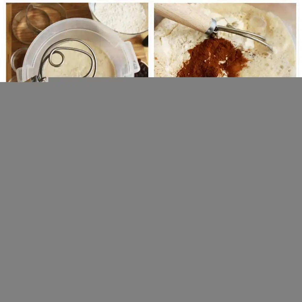 

1pc 9 Inch Oak Handle Flour Coil Mixer Cake Bread Pastry Tools Danish Beater Egg Mixe Stick Baking Kitchen Dough Flour K2W9