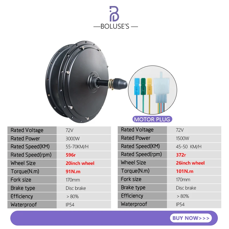 Комплект для электровелосипеда 72 в 3000 Вт задний поворотный бесщеточный