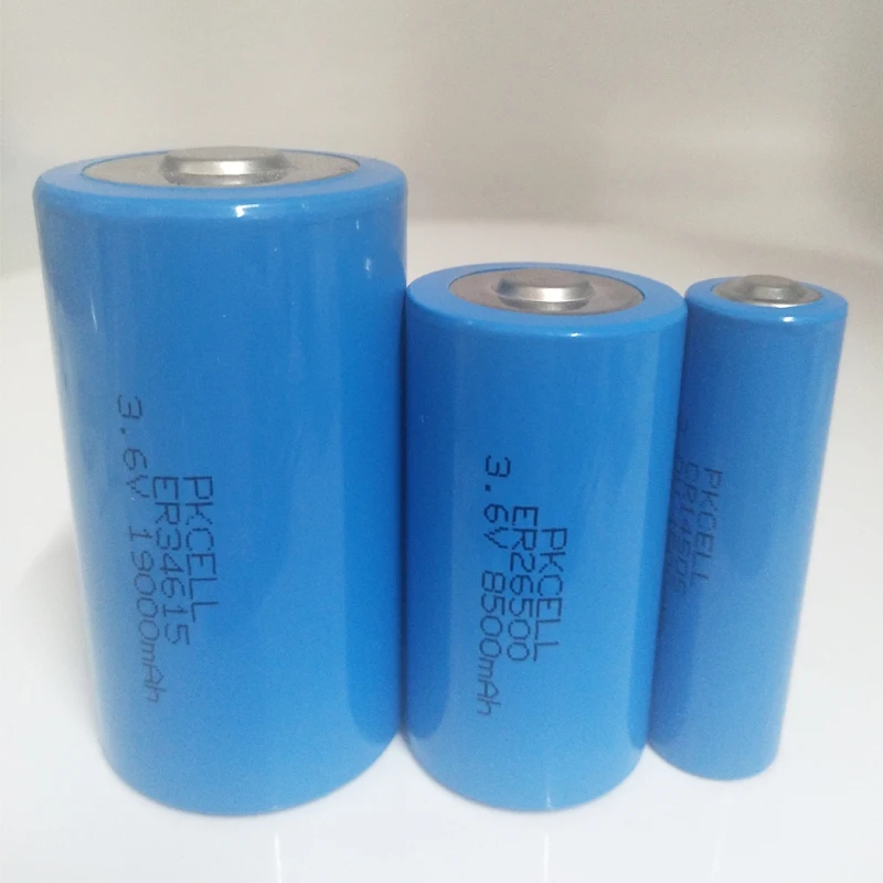 

PKCELL 15Pcs D ER34615 19000mAH +15pcs AA ER14505 2400mAh +25pcs C ER26500 9000mAh 3.6V Li-SOCL2 Unrechargeable Battery