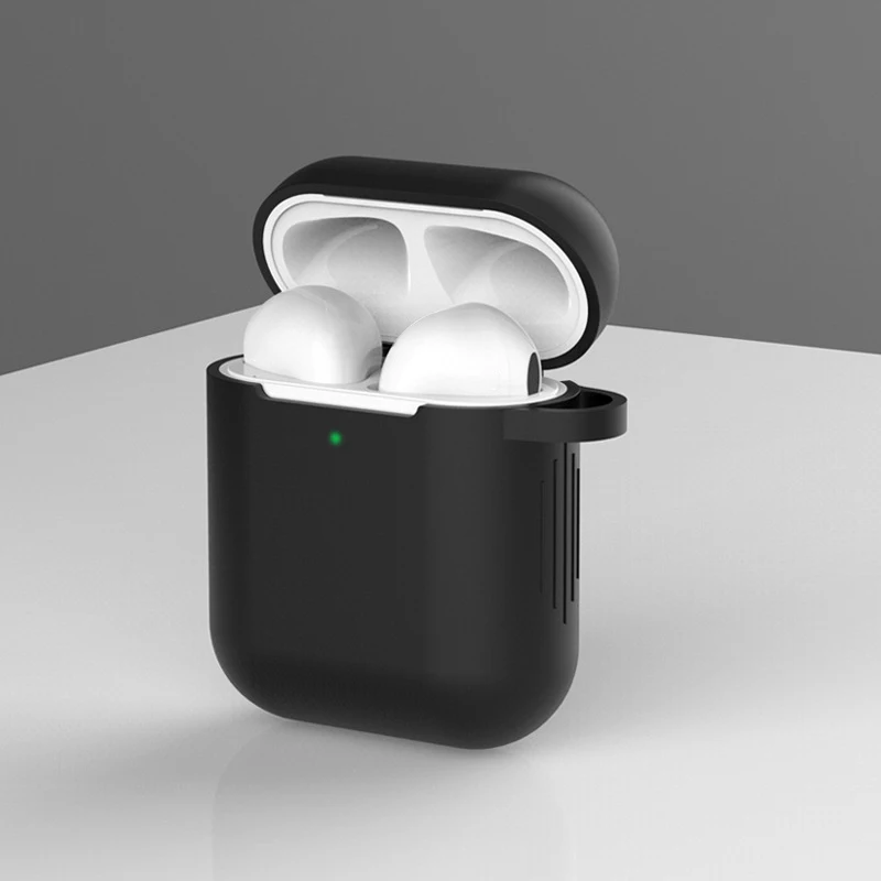 Мягкий силиконовый чехол для Apple Airpods 2 1 защитный беспроводных наушников цветные