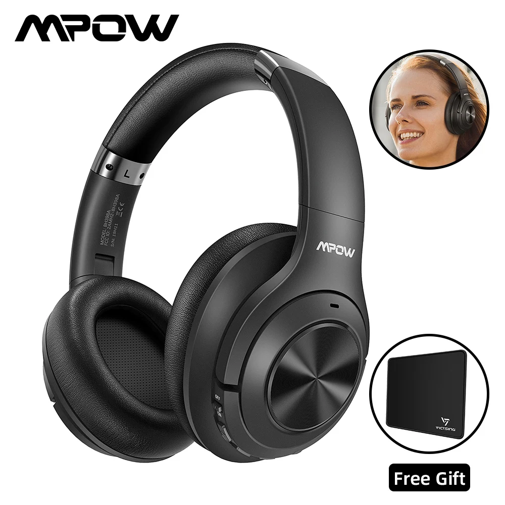 

Mpow H21 Bluetooth 5.0 Headphones Active Noise Cancelling Wireless Headset ANC 60 Hours Playtime With Super HiFi Deep Bass Sound