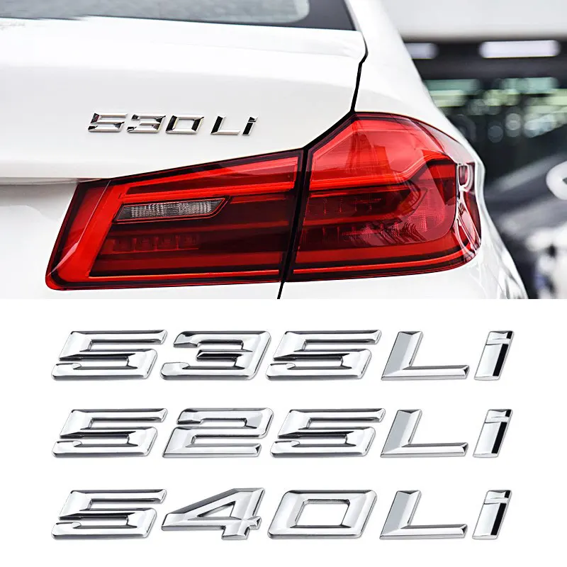 

For BMW 5 Series 520Li 523Li 525Li 528Li car Styling modification metal digital sticker tail labeling decoration accessories