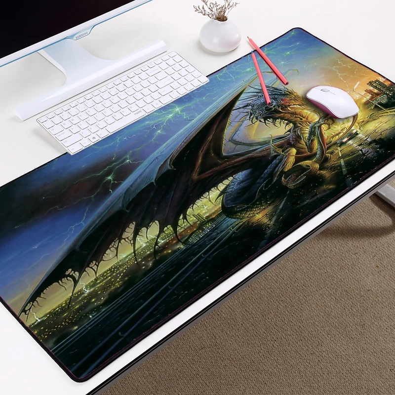 Большой Размеры Творческий красивый дракон король игр Мышь pad огромный Дракон