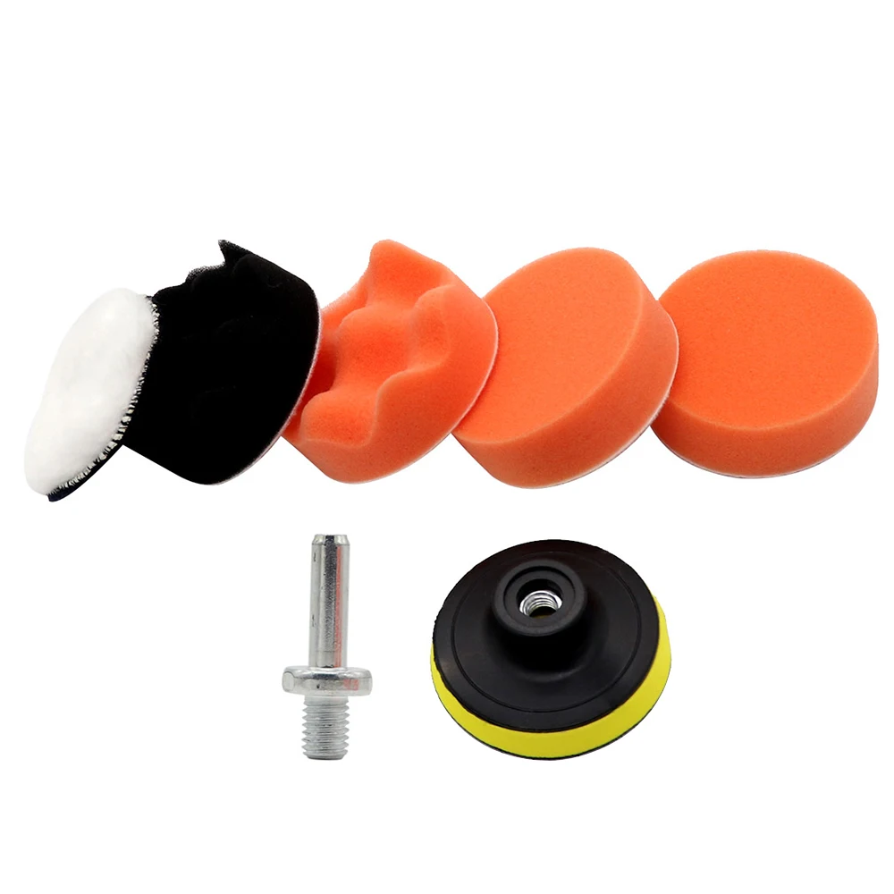 KKMOON 7Pcs 3 дюйма полировки автомобиля Губка Полировка беспыльный набор