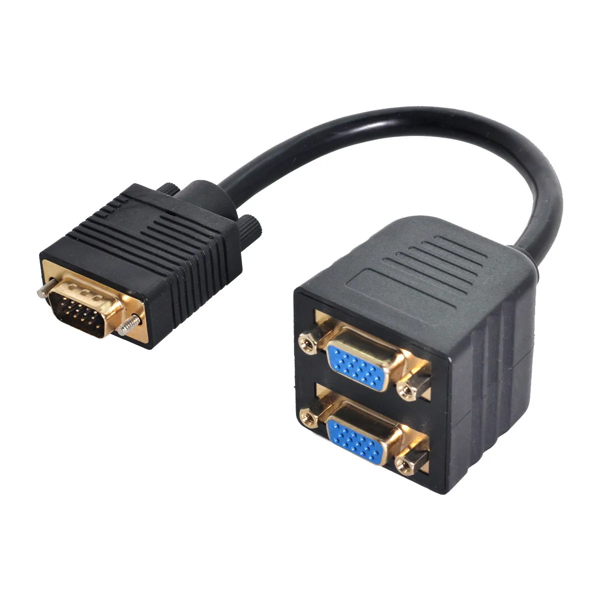Удлинительный кабель разветвитель с RGB VGA SVGA Male на 2 HD 15 Female|rgb vga|extension cable2 vga |